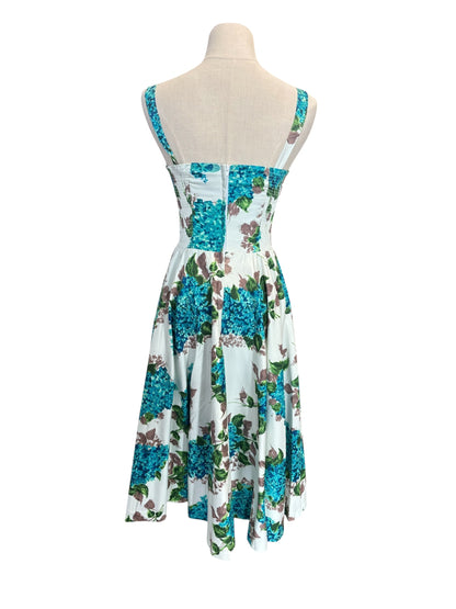 RETROSPECTD BLUE HYDRANGEA DRESS | 6
