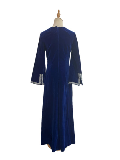 BLUE VELVET DRESS SZ 10