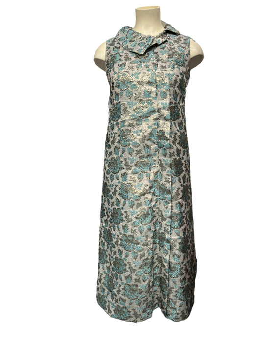 METALLIC BROCADE DRESS sz 14/16