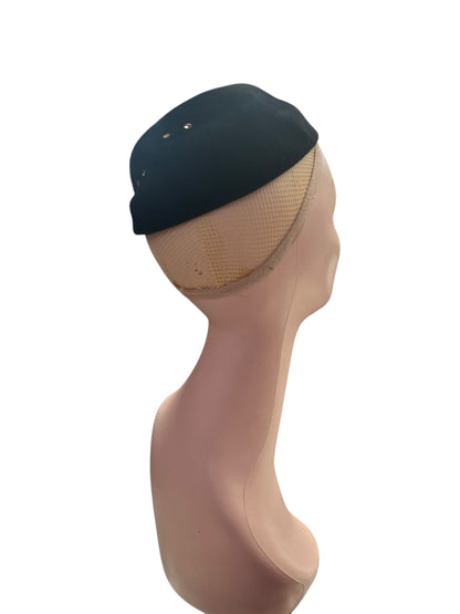 BLACK & GOLD VELVET HAT