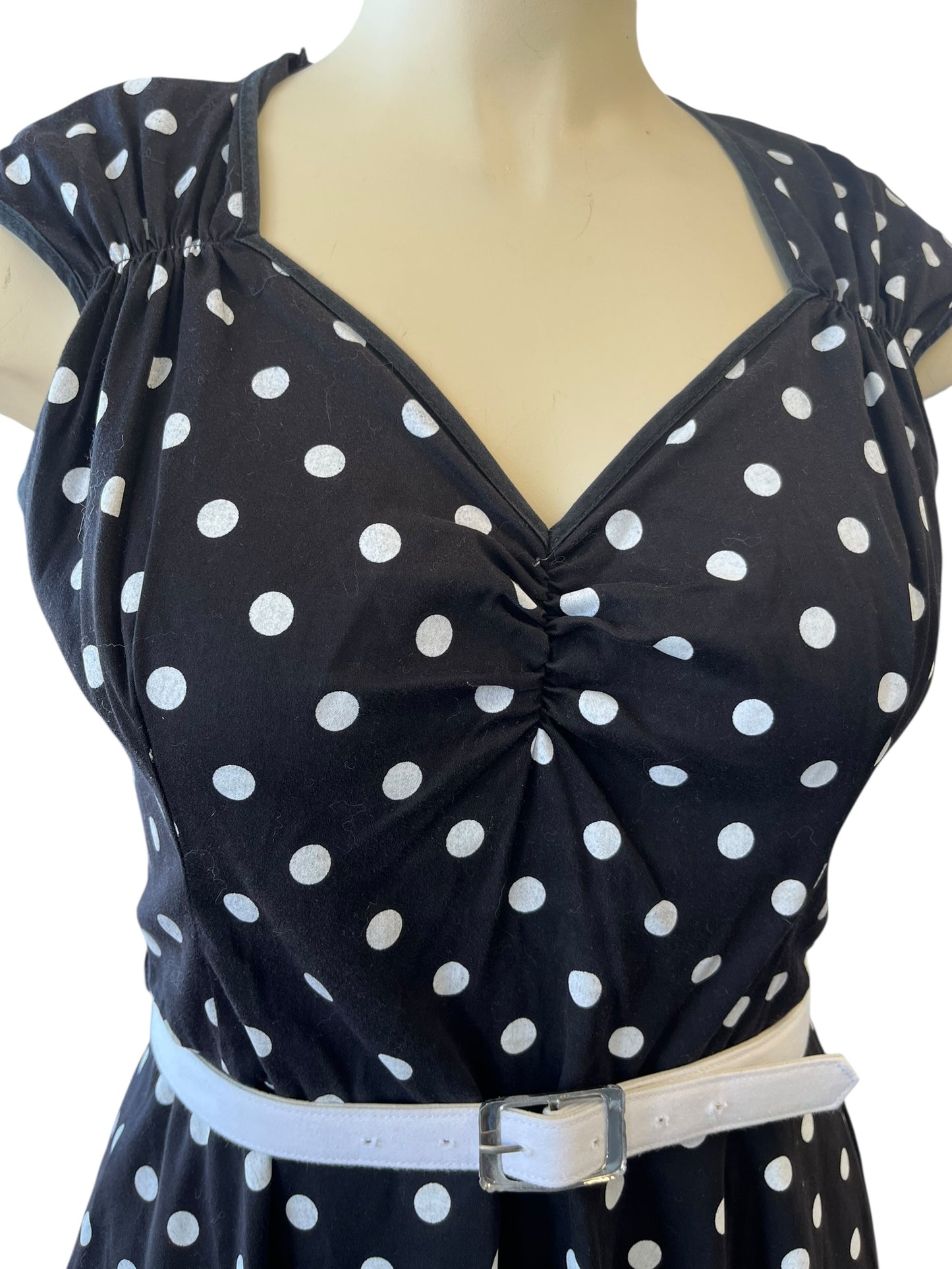 PINUP COUTURE BLACK POLKA DRESS | 2XL