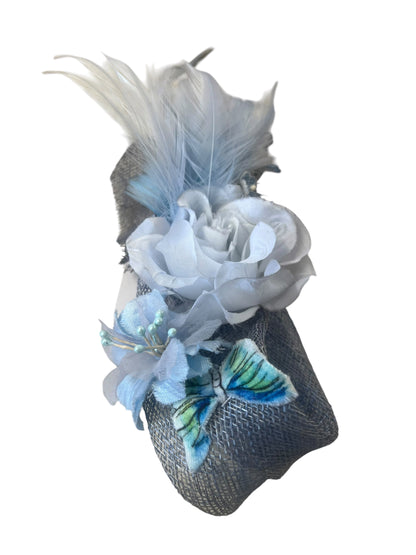 BLUE BUTTERFLY HAIR COMB