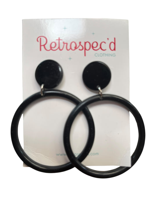 RETROSPECTD BLACK EARRINGS