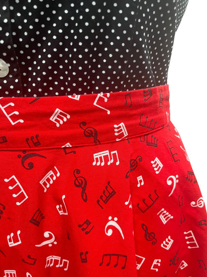 RED MUSIC NOTE SKIRT  | 22
