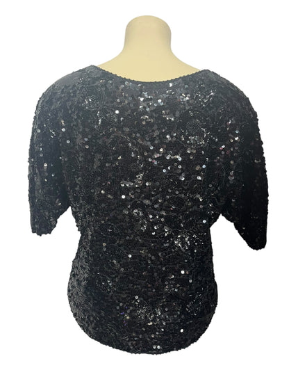 HEAVY BEAD & SEQUIN SILK TOP | 18/20