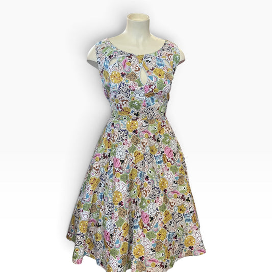 LAURINA JEAN MICKEY STICKER DRESS | SZ 28