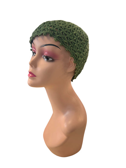 GREEN KNIT SKULL CAP