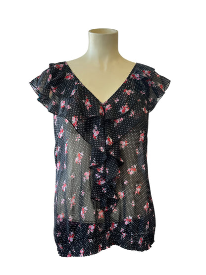 CITY CHIC POLKA DOT ROSE TOP | M