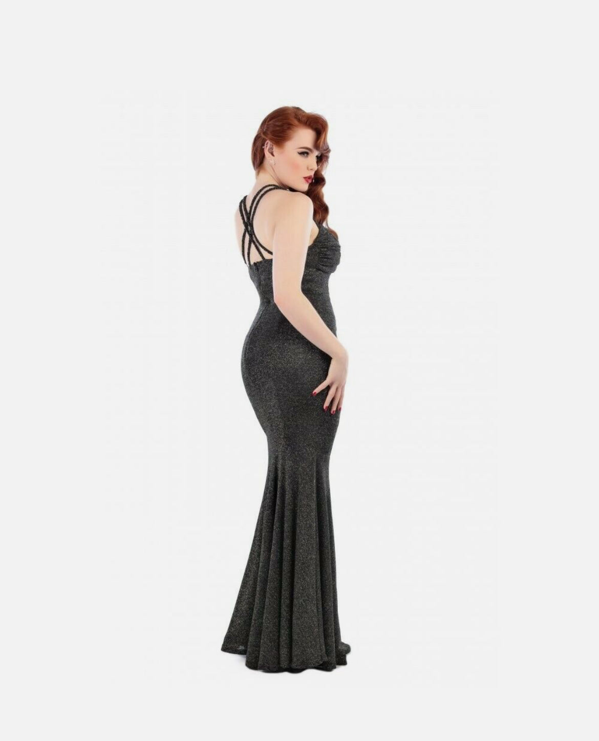 COLLECTIF - GOLD GLAM GOWN SZ 12