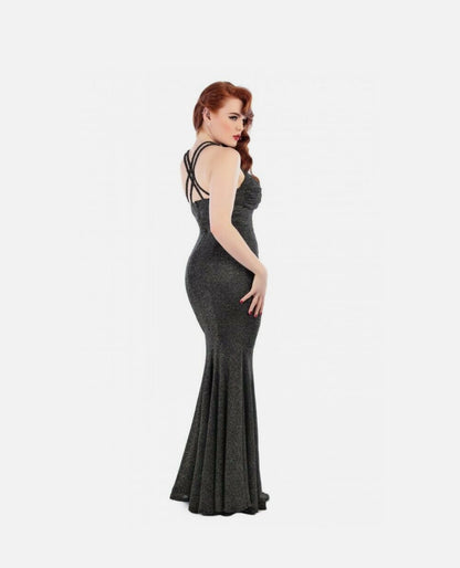COLLECTIF - GOLD GLAM GOWN SZ 12