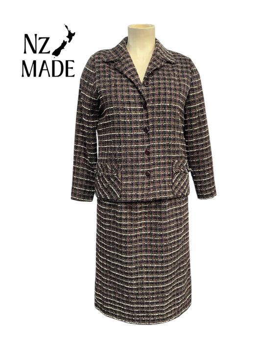 SALLY SMALL TWEED SUIT SZ 16