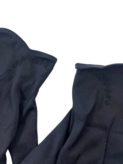 EMBROIDERED BLACK GLOVES | 9