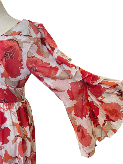 JUSTIN ORANGE SUNSET 70S DRESS | 10