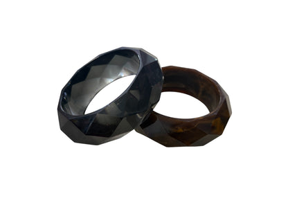 GREY TRANSLUCENT GEOMETRICAL BANGLE