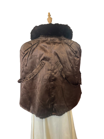 RICH REDDY BROWN FUR CAPELET