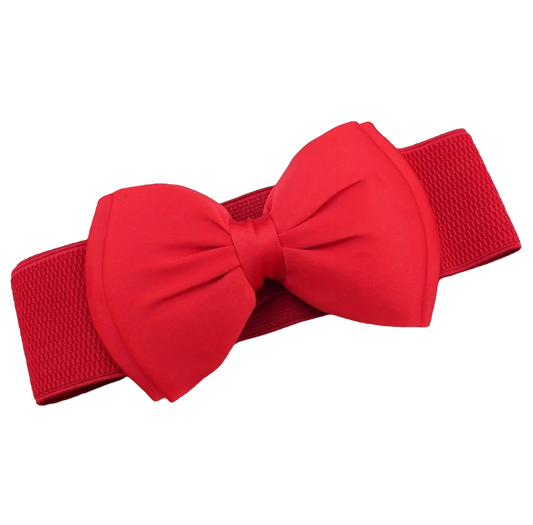 RED BOW ELASTIC BELT | S