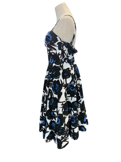 RETROSPECTD BLUE & BLACK DRESS | 4