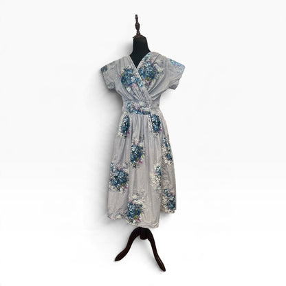 BLUEY/GREY OIL PAINTING DRESS | 10/12