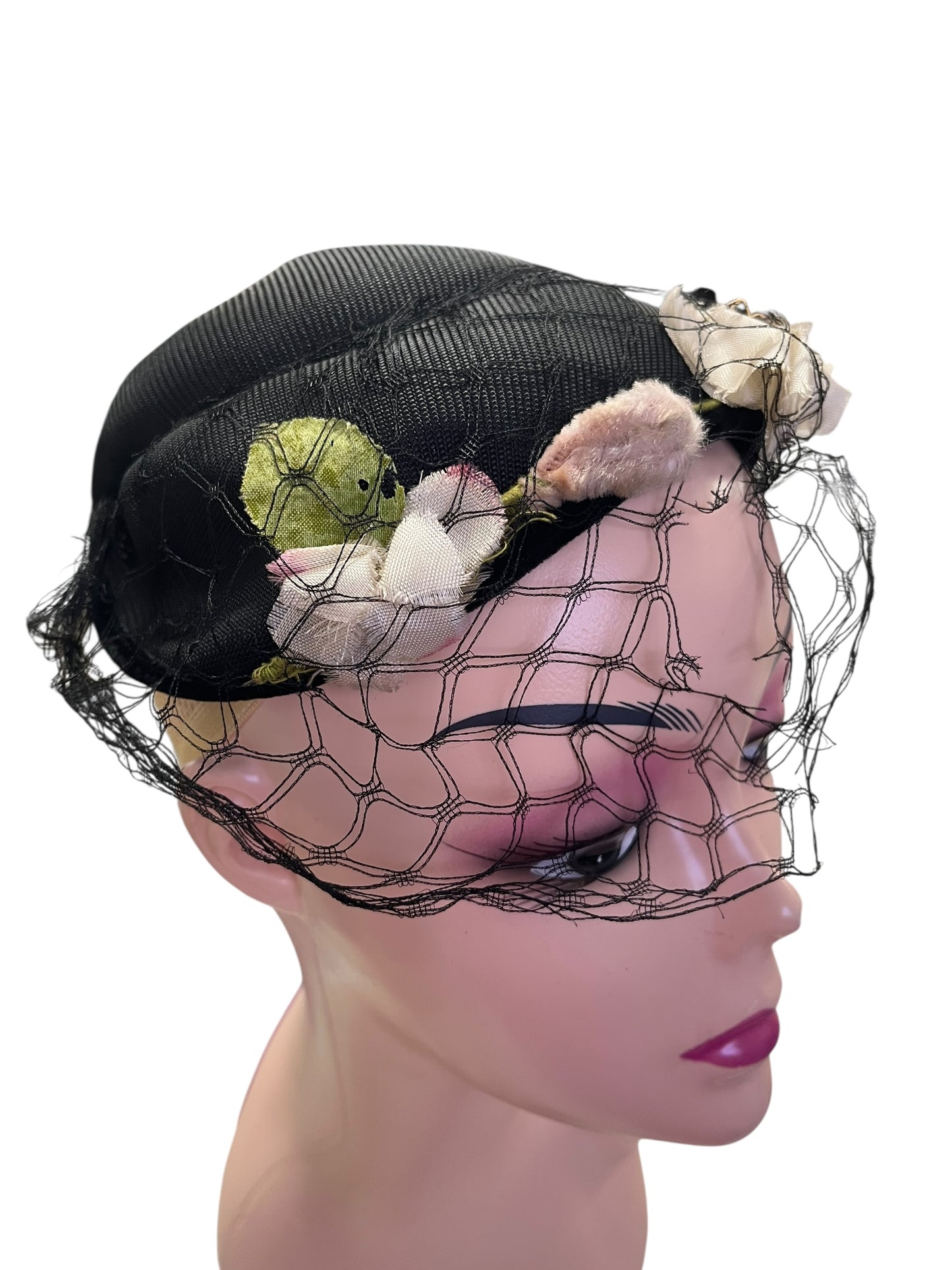 BLACK VINTAGE HEADPIECE
