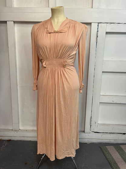 DREAMY PEACH 1940s DRESS SZ 14