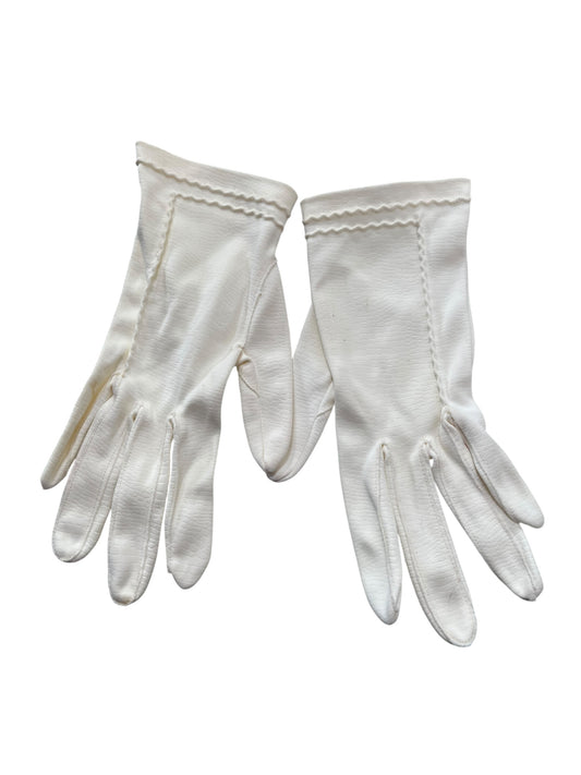 CREAM WRISTLIT GLOVES
