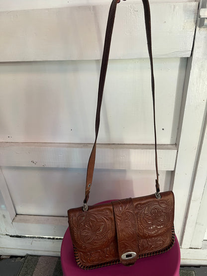 TOOLED LEATHER HANDBAG