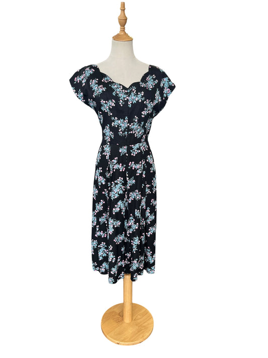 BLUE & PINK VINTAGE DRESS & BOLERO | 10