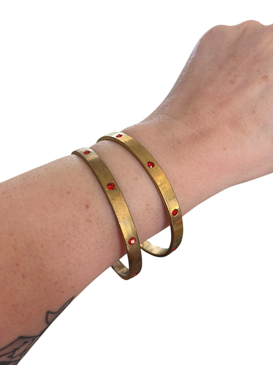 GOLD & RUBY BANGLES