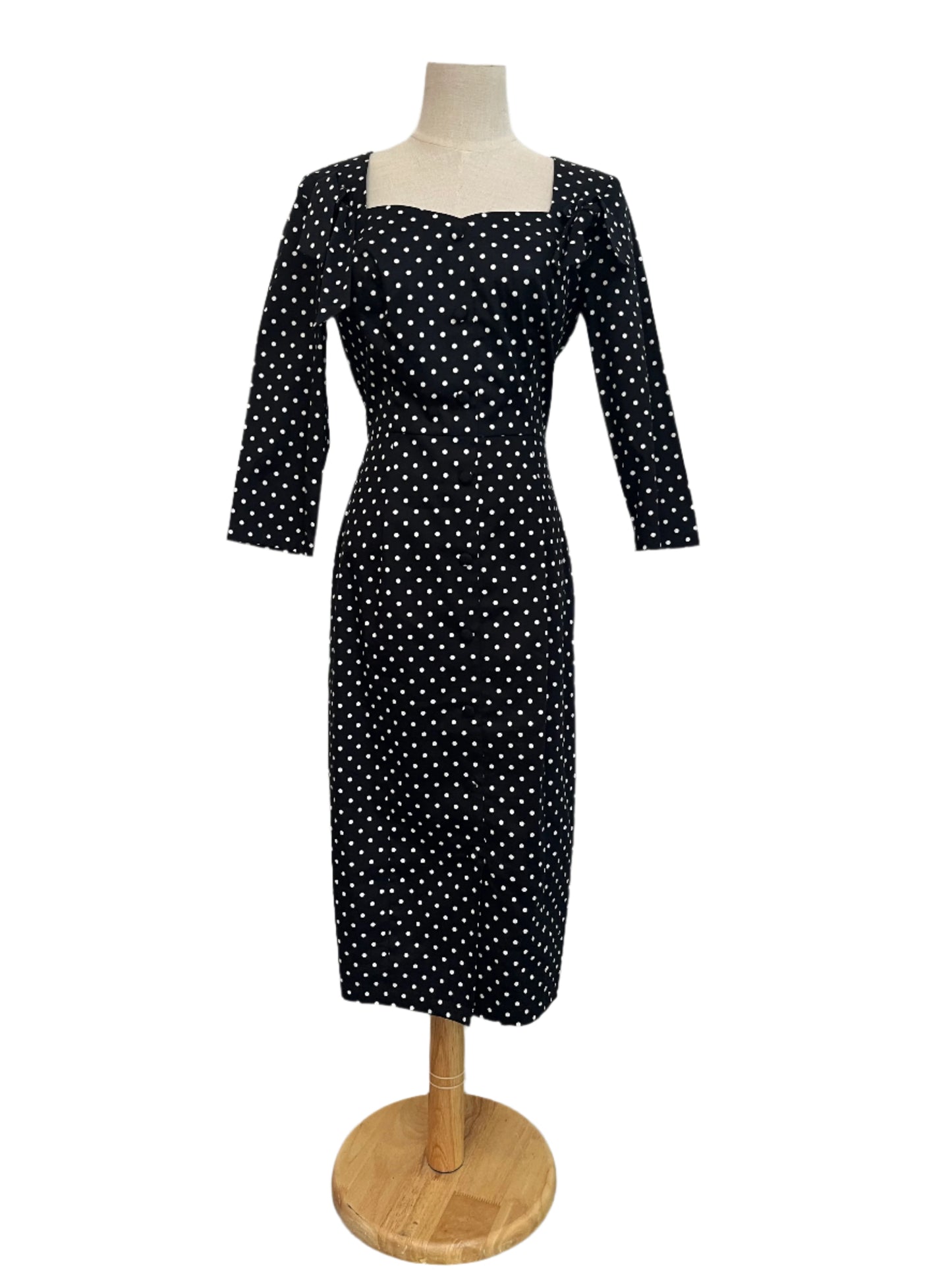 HEARTS & ROSES POLKADOT PENCIL DRESS SZ 10