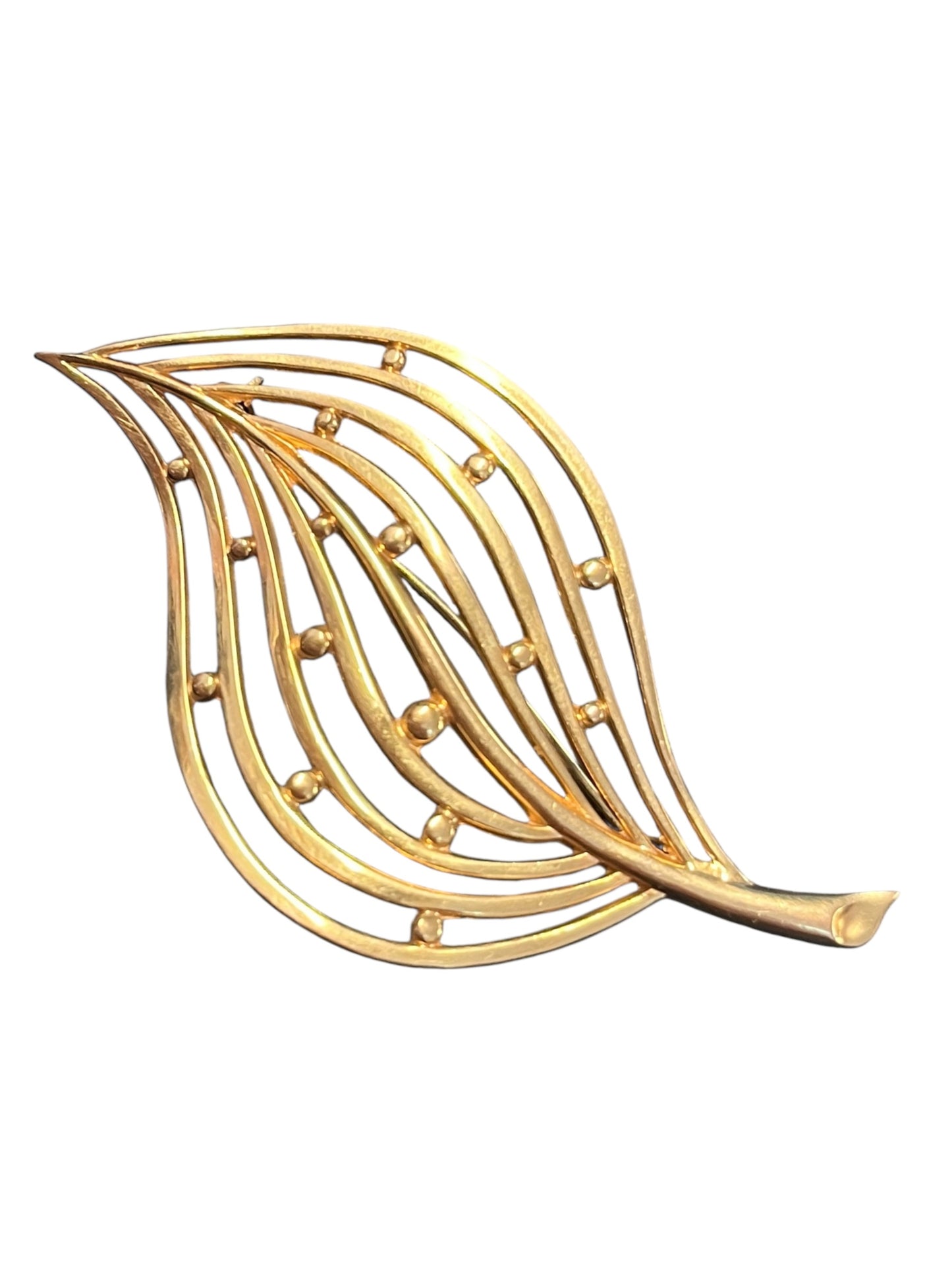 GOLD LEAF BROOCH
