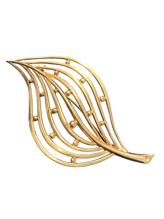 GOLD LEAF BROOCH
