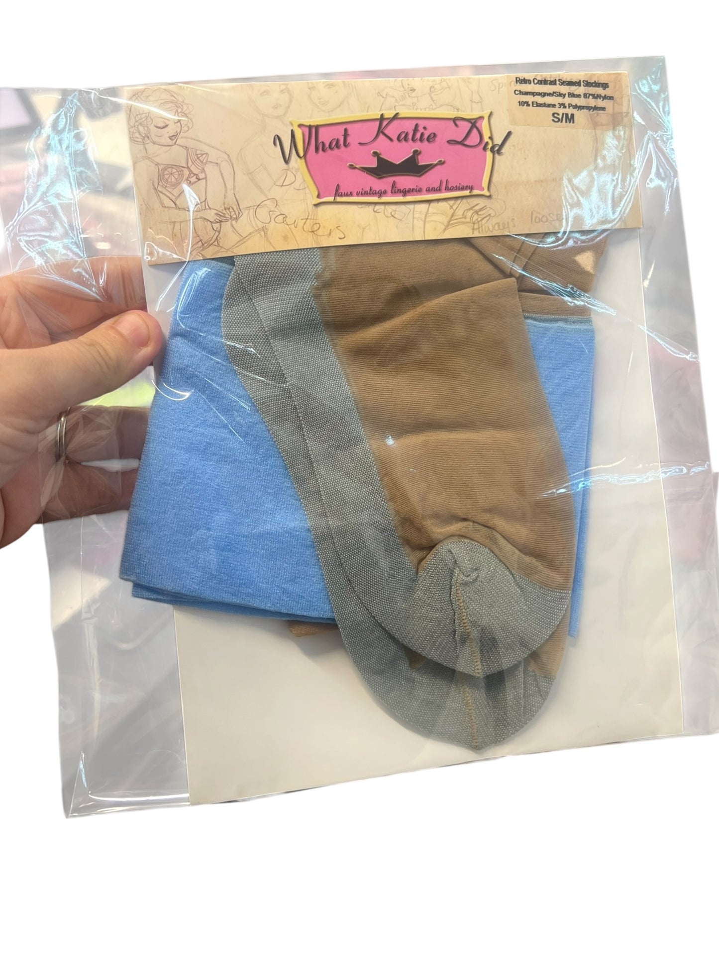WHAT KATIE DID SEAMED STOCKINGS