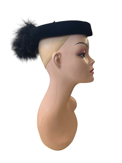 C&A BLACK FEATHER HAT