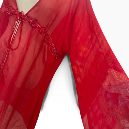 CLASS RED SHEER TOP | XL