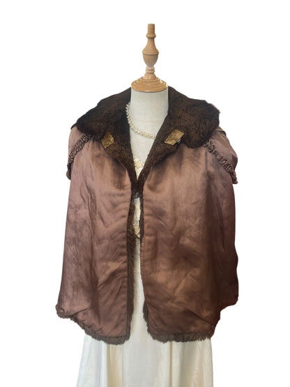 SOFT BROWN FUR CAPELET