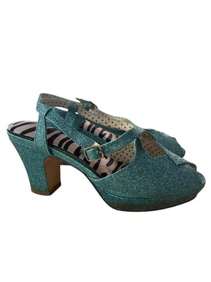 BAIT BLUE GLITTER HEELS | 6.5