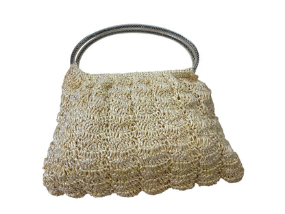 YELLOW RAFFIA HANDBAG