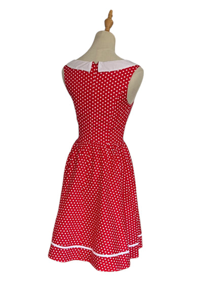 NINETEEN50 RED POLKADOT DRESS | 6
