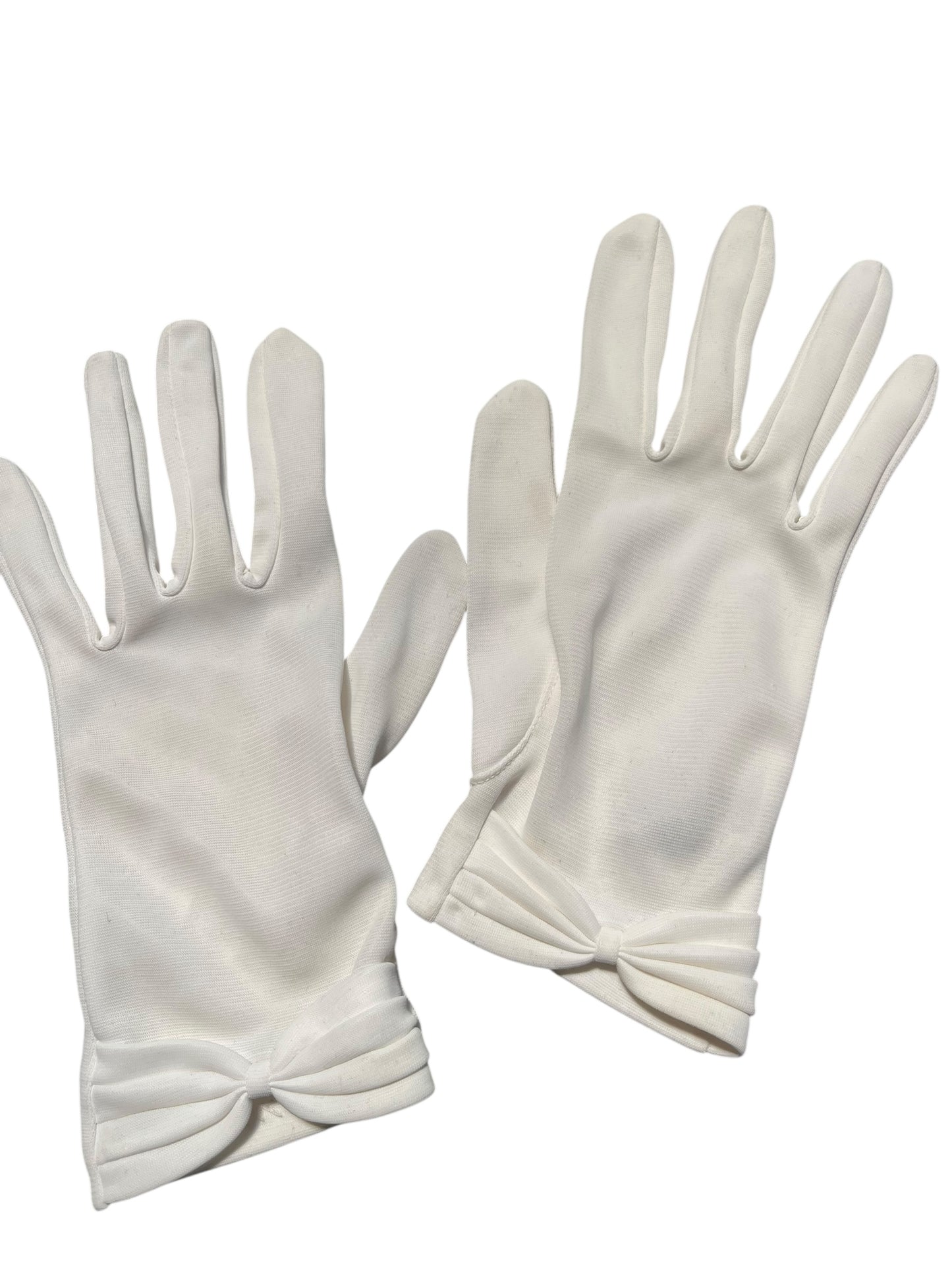 WHITE BOW GLOVES