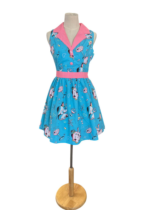 SOURPUSS BLUE CIRCUS DRESS | M