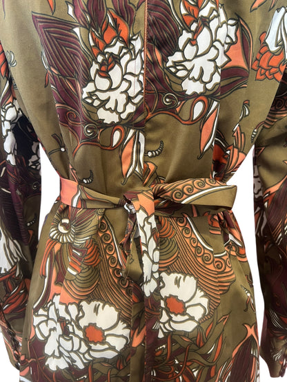 LEDERMAN OLIVE FLORAL DRESS | 8-10