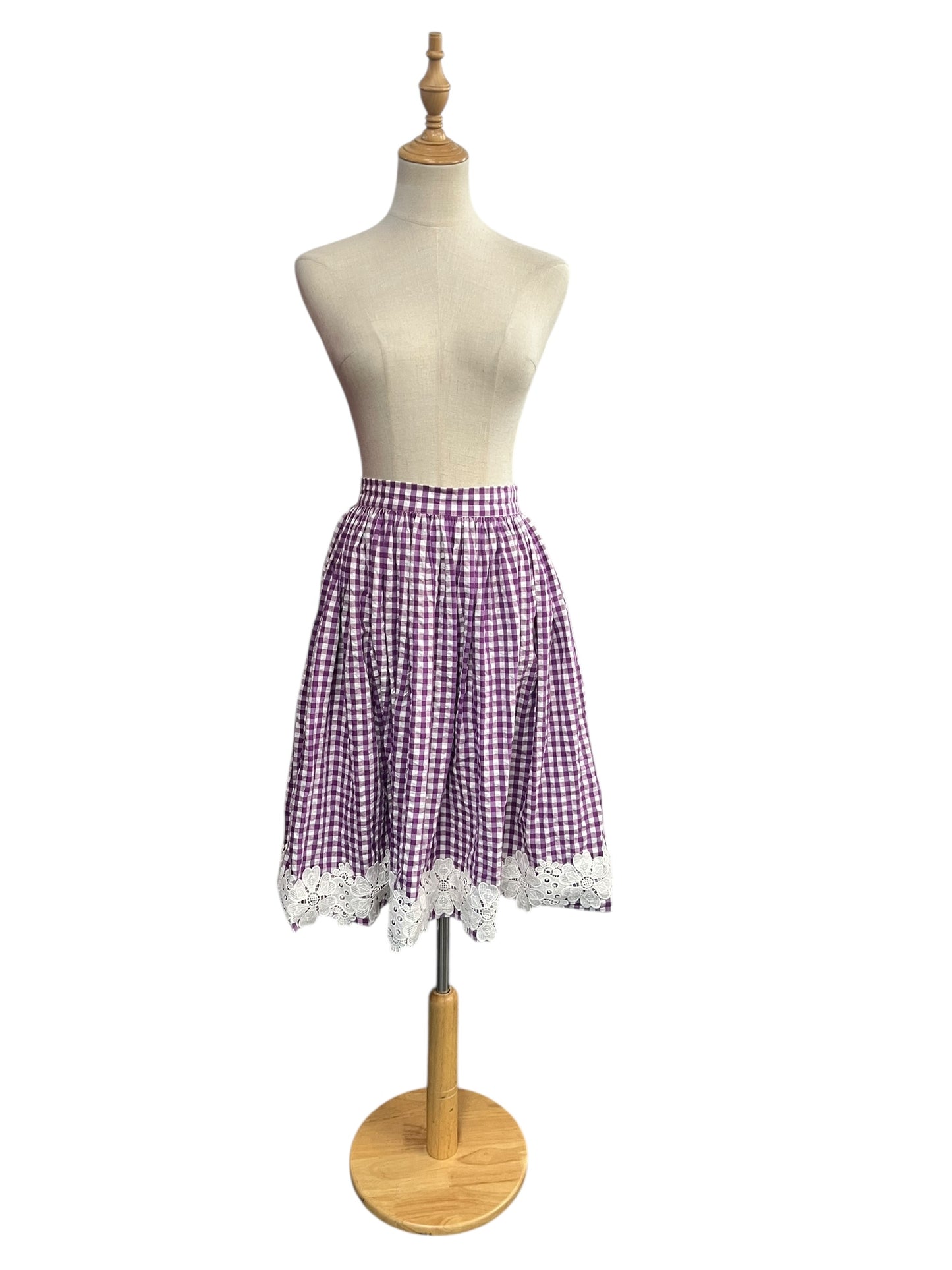 PURPLE GINGHAM SKIRT | 10
