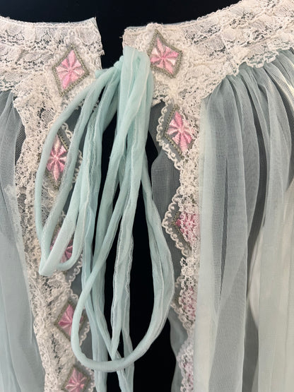 IRISH LINGERIE BABY BLUE ROBE | 16