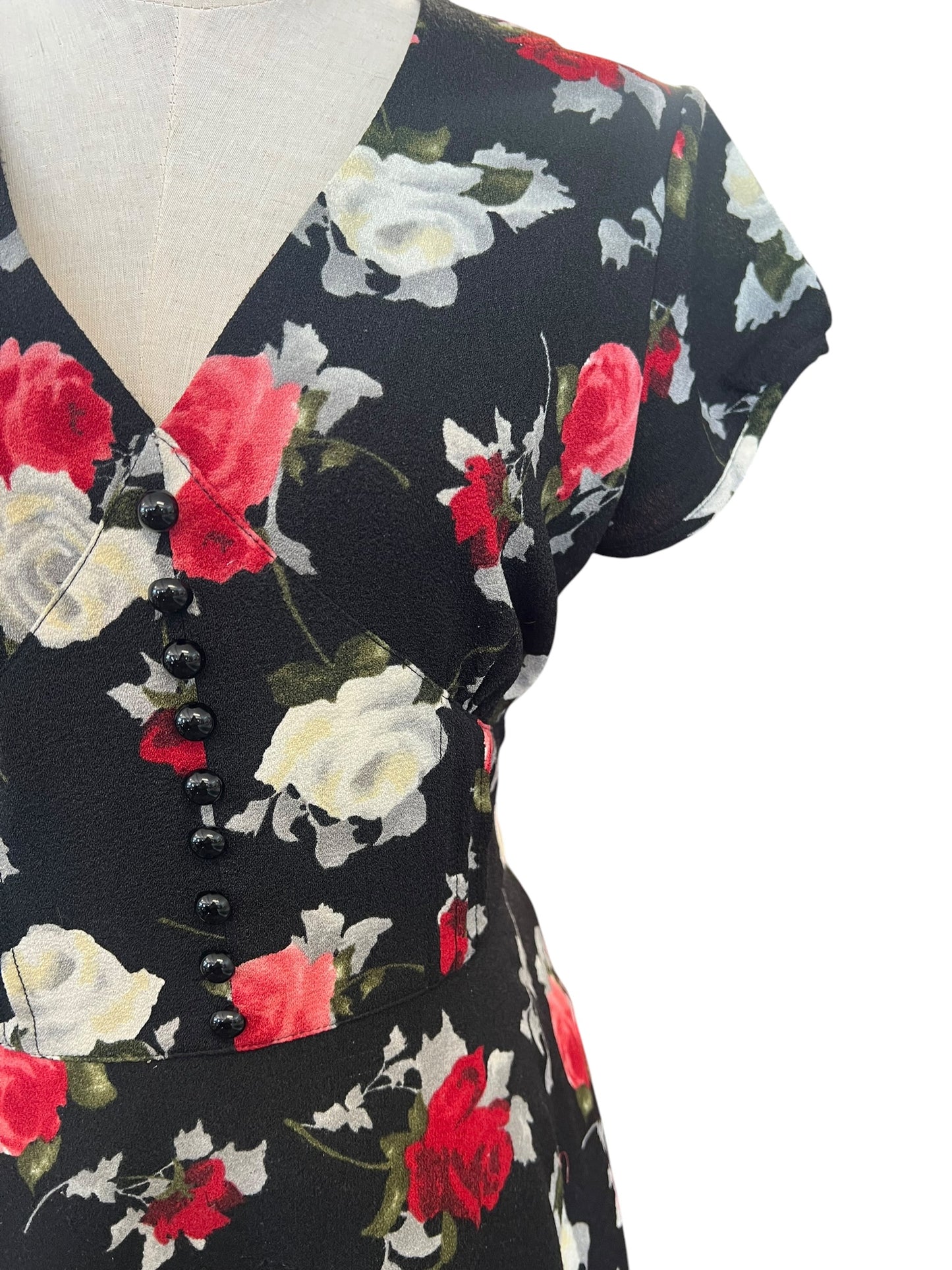 HELL BUNNY ROSES SWING DRESS | M