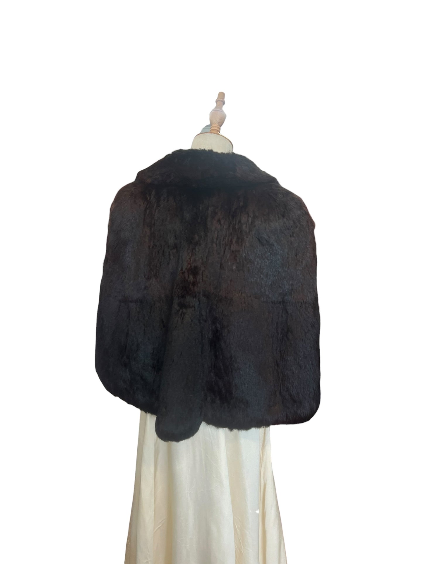 RICH REDDY BROWN FUR CAPELET