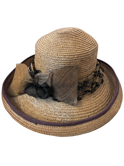 SERIOUS STRAW BOW HAT