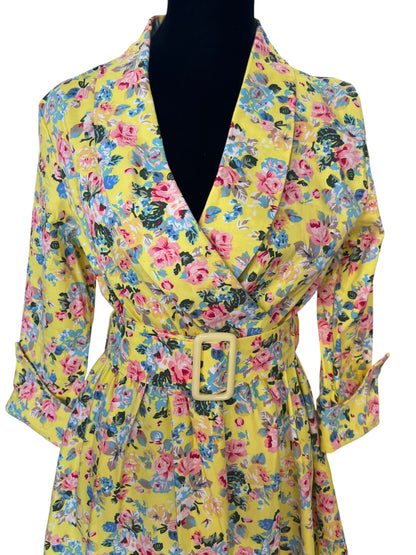 LINDY BOP YELLOW BLOOM DRESS | 12