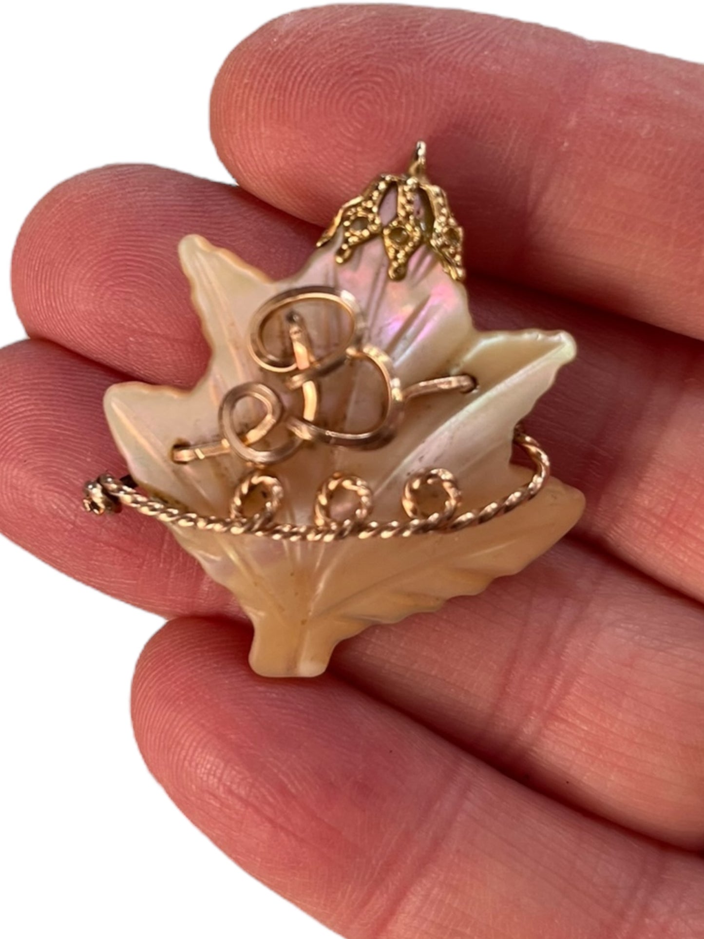 MOTHER OF PEARL "B" BROOCH