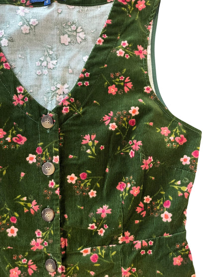 DANGERFIELD GREEN CORD DRESS | 14