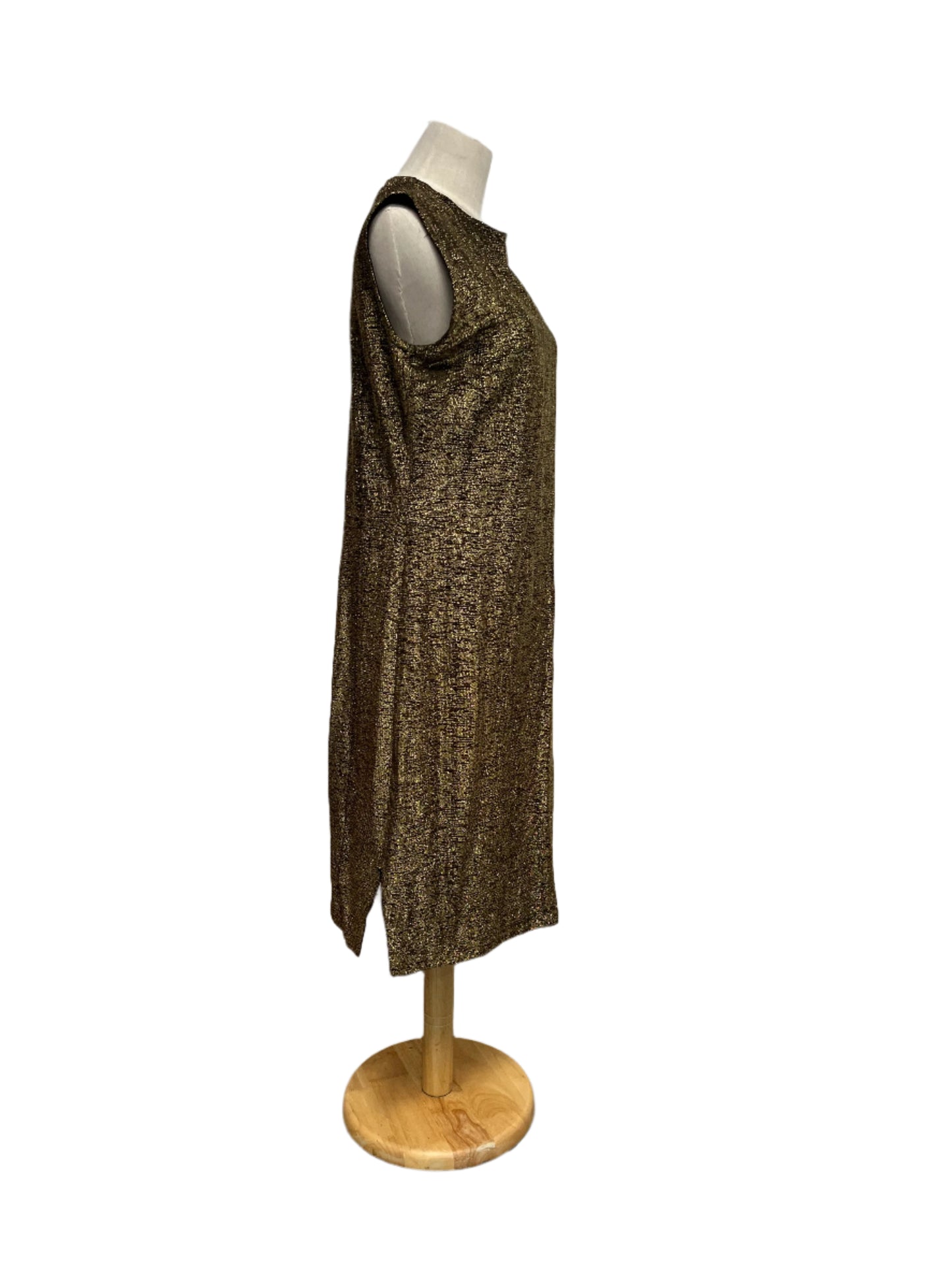 BARBARA FEILD GOLD GLAMOUR DRESS SZ 12/14